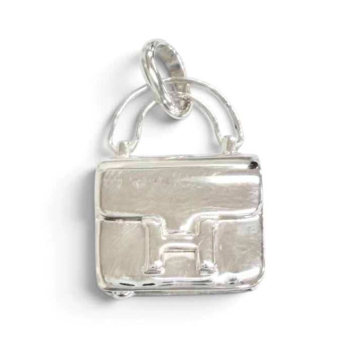Great HERMES Pendant top Constance bag motif charm Silver 925 Women