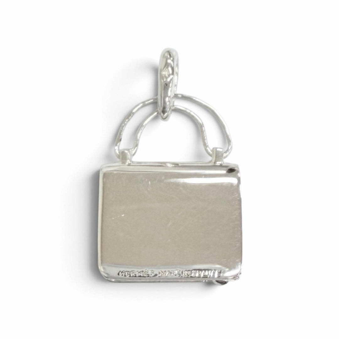 Great HERMES Pendant top Constance bag motif charm Silver 925 Women
