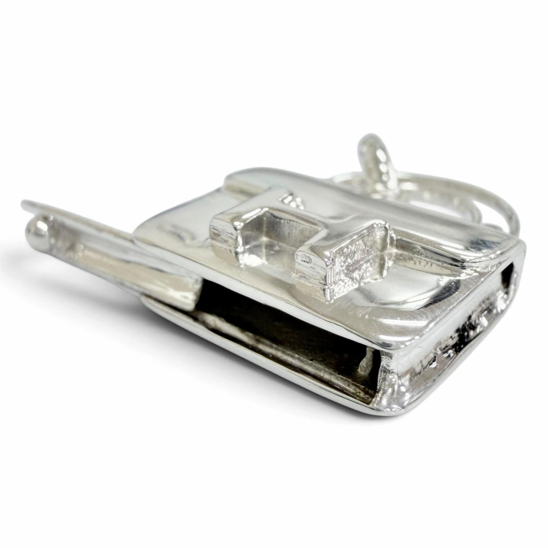 Great HERMES Pendant top Constance bag motif charm Silver 925 Women