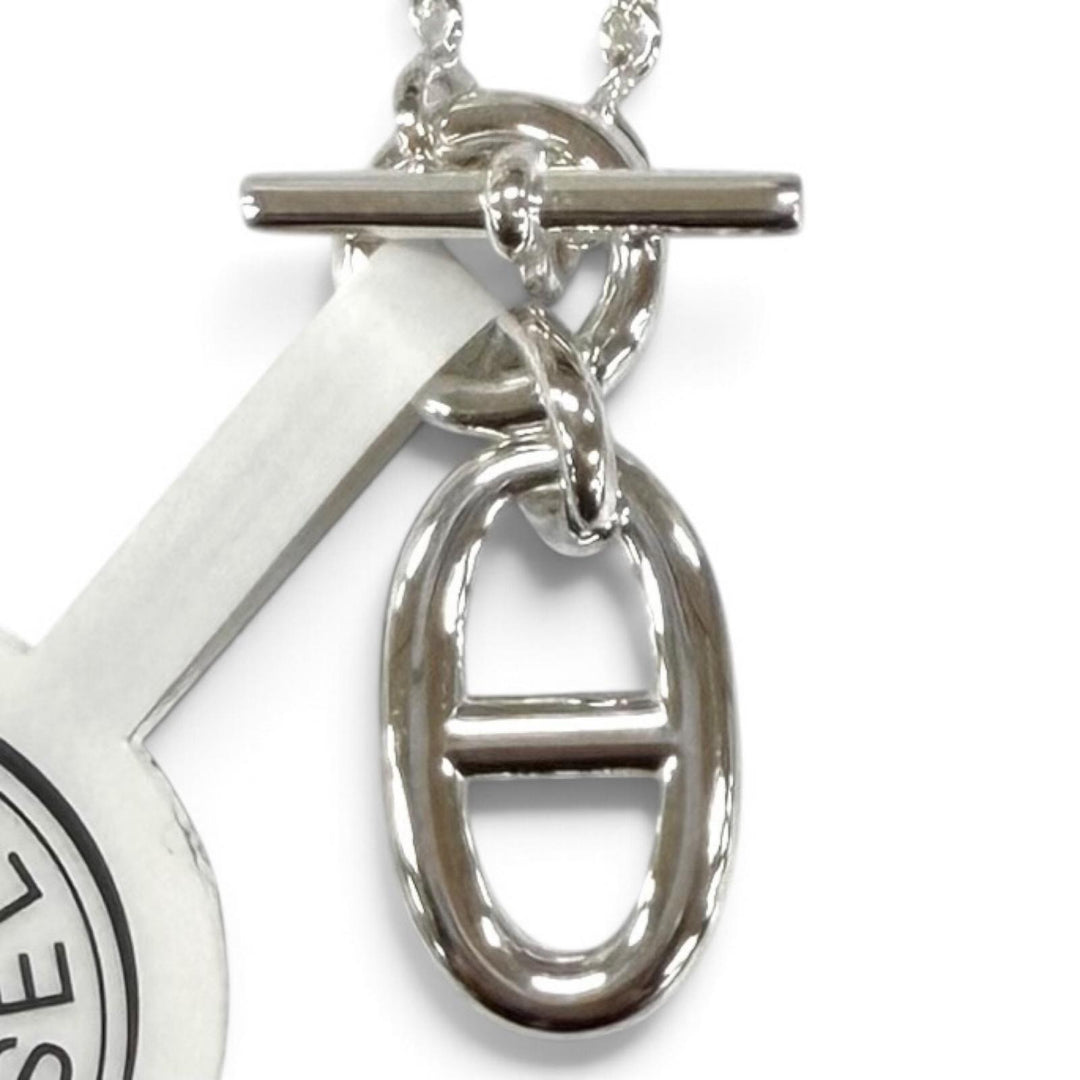 Pristine HERMES Necklace Chene Dunkle Amulet Silver AG925 Women