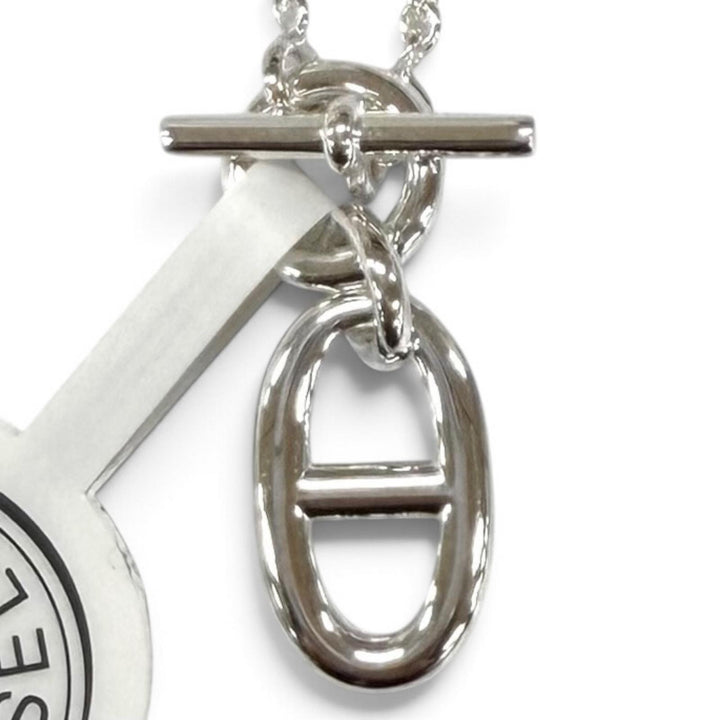 Pristine HERMES Necklace Chene Dunkle Amulet Silver AG925 Women