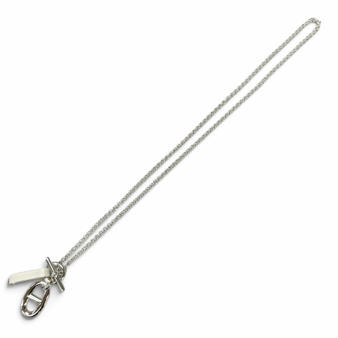 Pristine HERMES Necklace Chene Dunkle Amulet Silver AG925 Women