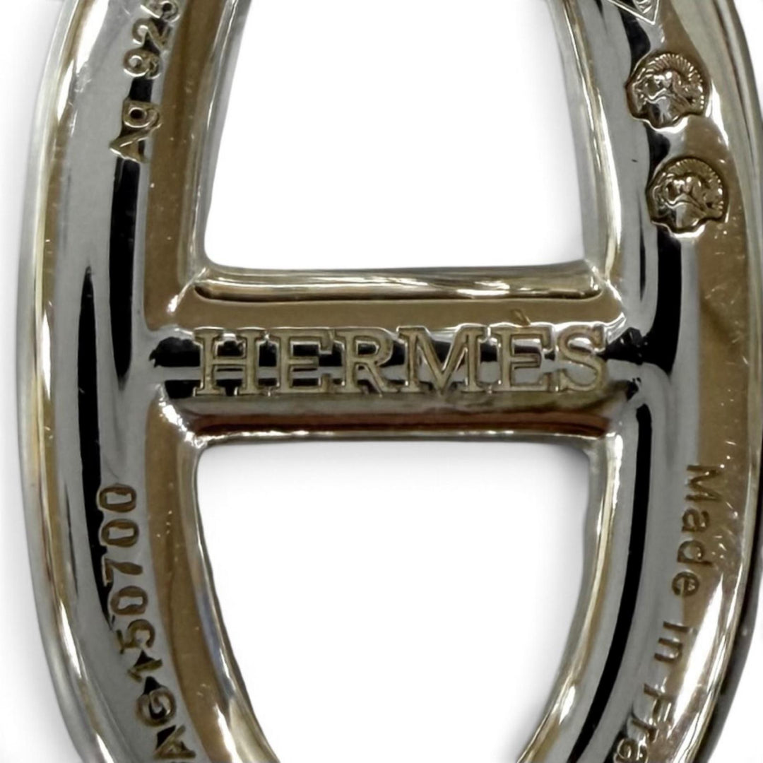 Pristine HERMES Necklace Chene Dunkle Amulet Silver AG925 Women