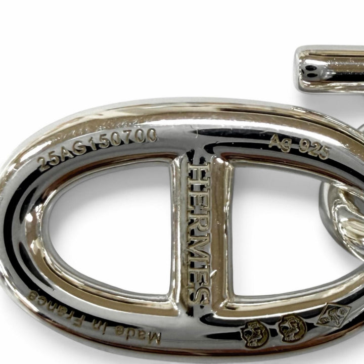 Pristine HERMES Necklace Chene Dunkle Amulet Silver AG925 Women
