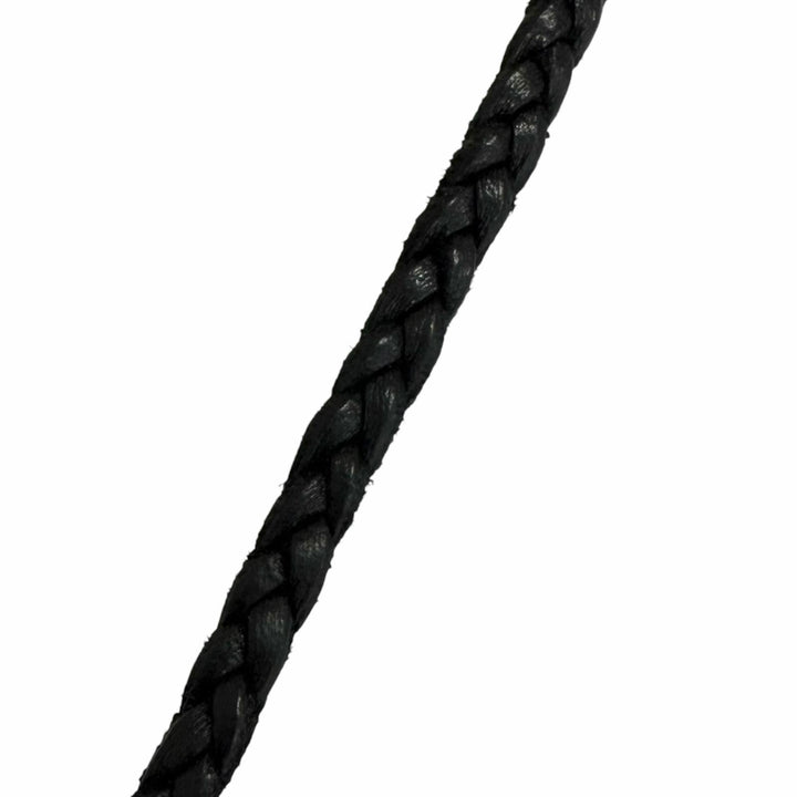 Great CHROME HEARTS Necklace LEATHER BRAID SCROLL Scroll Boro Tip