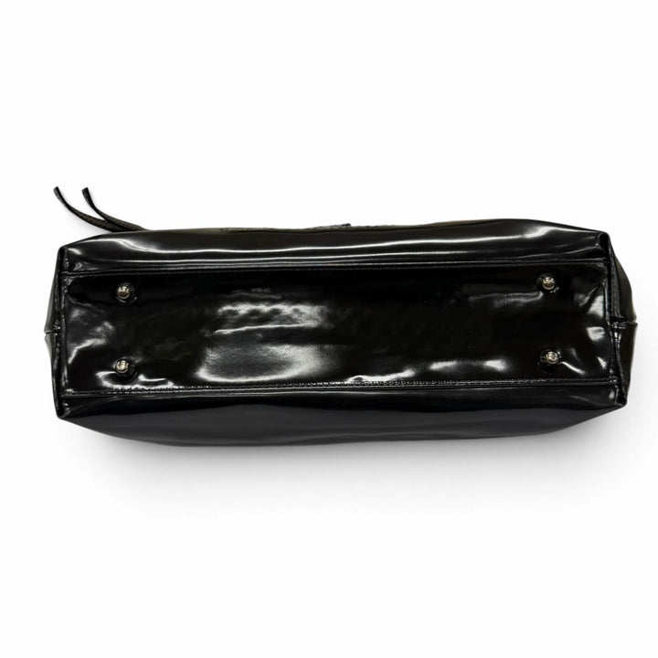 Excellent JEAN-PAUL GAULTIER Shoulder Bag Leather Handle 2-Way Clasp enamel