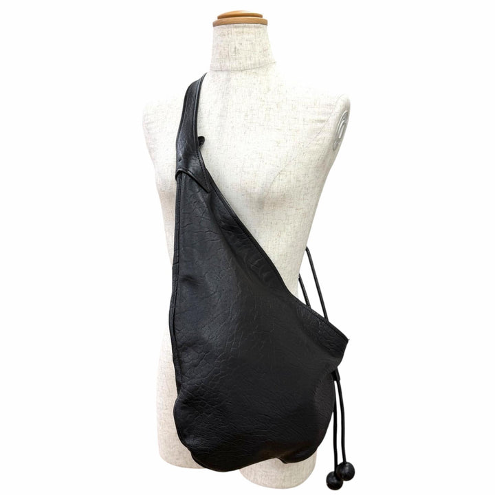 Excellent MARNI Shoulder Bag small hobo bag black Sheep leather Women SBMP0216U0