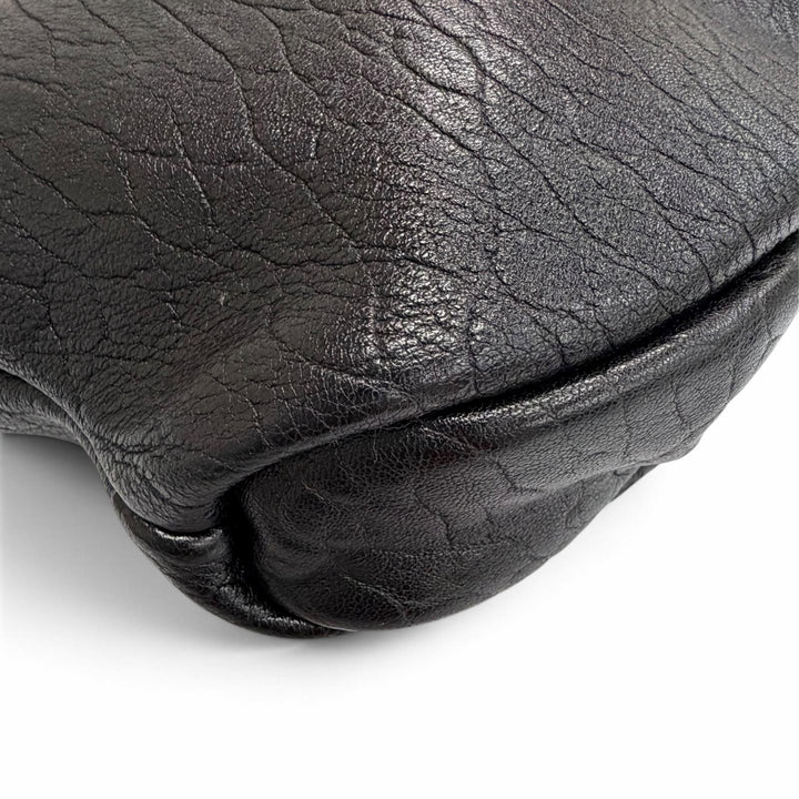 Excellent MARNI Shoulder Bag small hobo bag black Sheep leather Women SBMP0216U0
