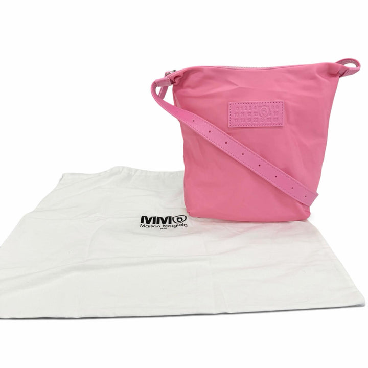 Excellent MM6 Maison Margiela Shoulder Bag Numeric nylon pink SB6WG0026