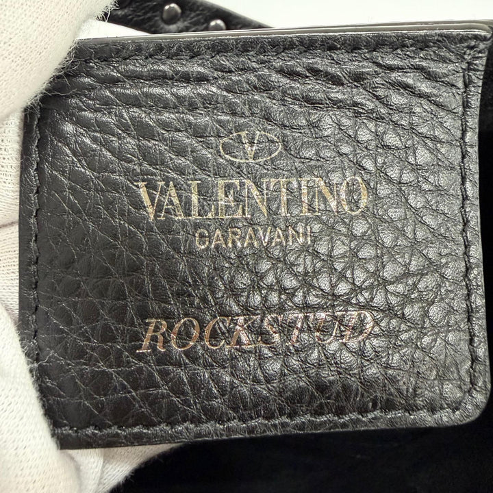 Pristine Valentino Garavani Handbag Rockstud Small 2-Way Leather Shoulder Bag