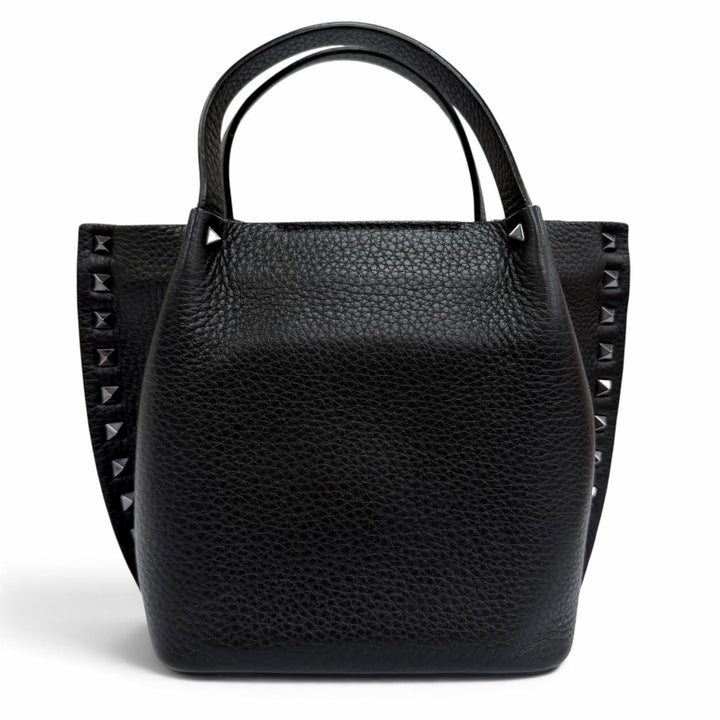 Pristine Valentino Garavani Handbag Rockstud Small 2-Way Leather Shoulder Bag