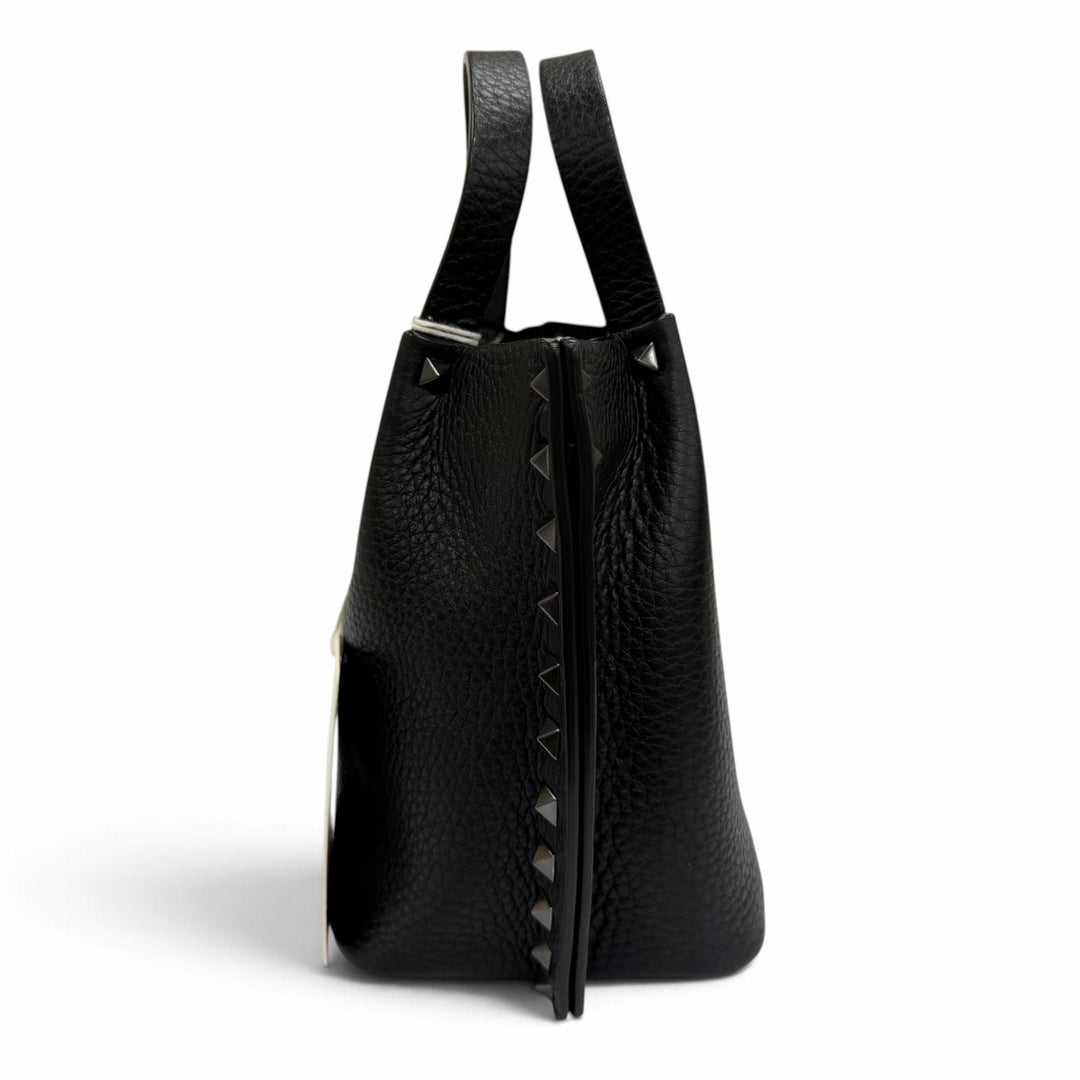 Pristine Valentino Garavani Handbag Rockstud Small 2-Way Leather Shoulder Bag