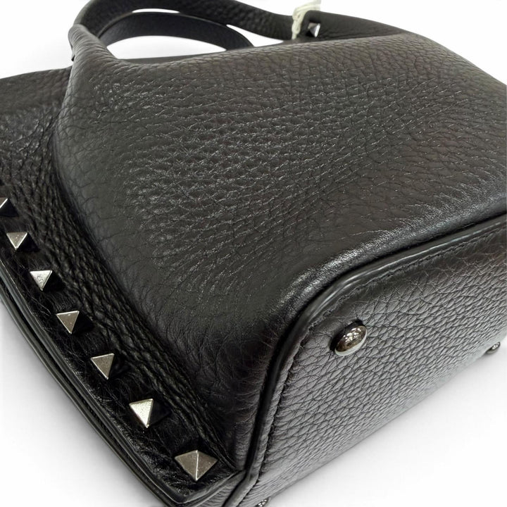 Pristine Valentino Garavani Handbag Rockstud Small 2-Way Leather Shoulder Bag