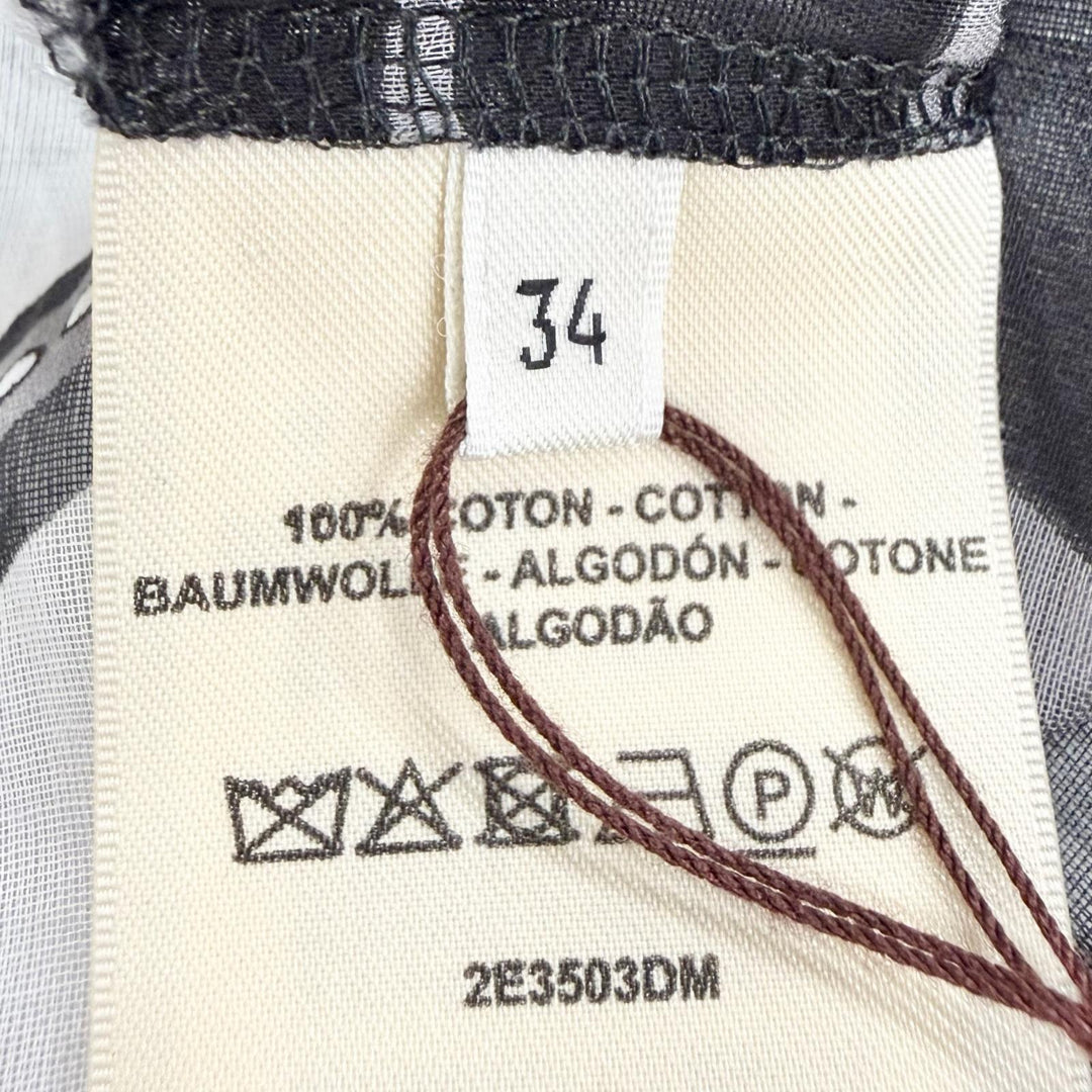 Excellent HERMES one piece Berlin Bayadère Beach Dress Back strap 34 2E3503DM