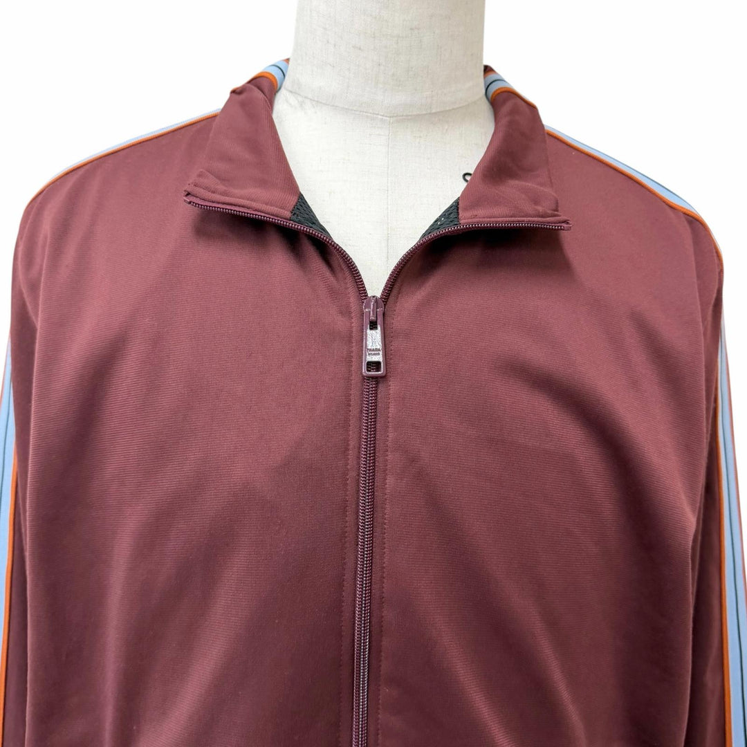 Great PRADA Blouson Logo patch side stripe track jacket Bordeaux