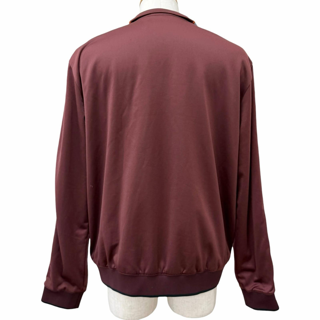 Great PRADA Blouson Logo patch side stripe track jacket Bordeaux