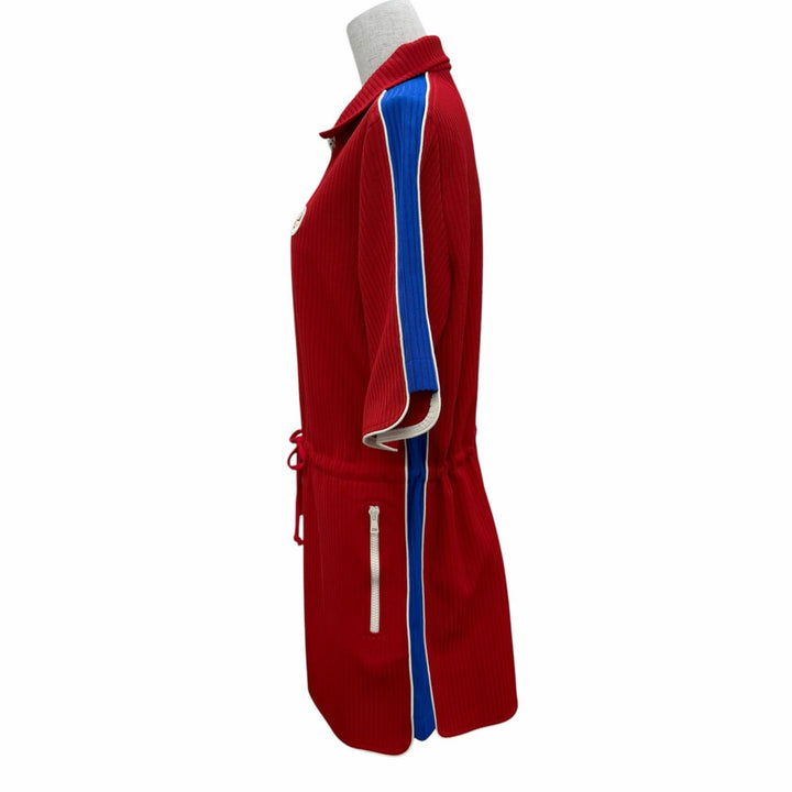 Pristine GUCCI one piece Interlocking G embroidery side stripe Red S 743080
