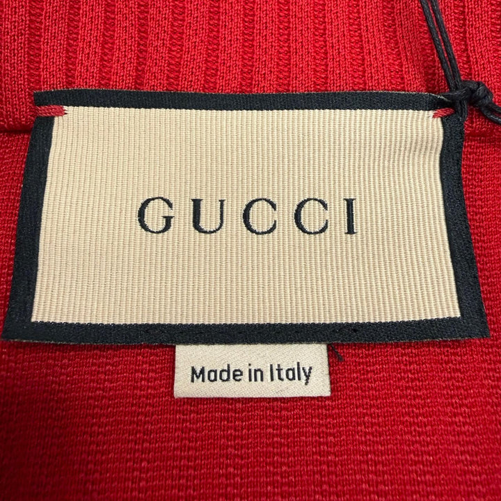 Pristine GUCCI one piece Interlocking G embroidery side stripe Red S 743080