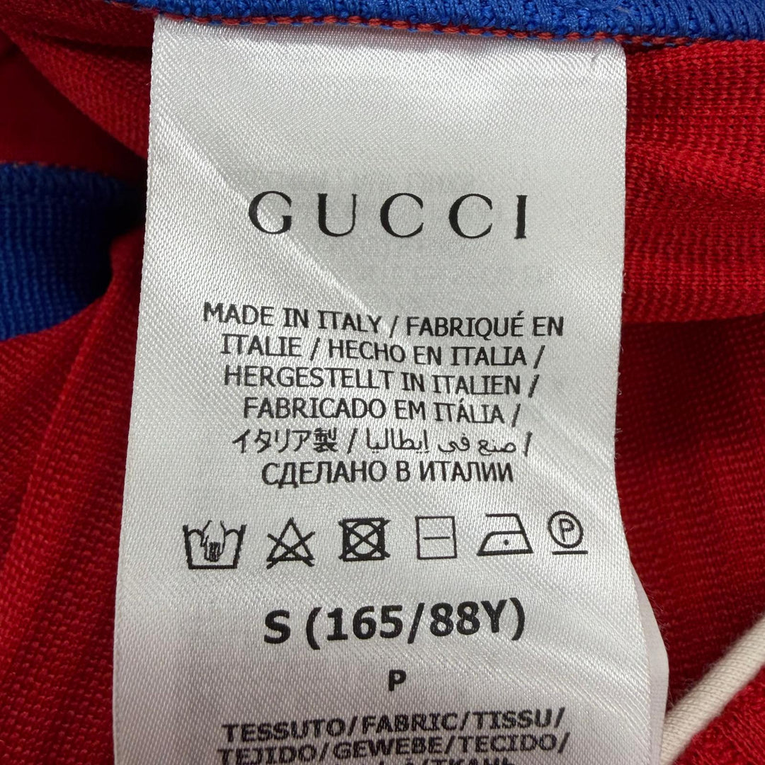 Pristine GUCCI one piece Interlocking G embroidery side stripe Red S 743080