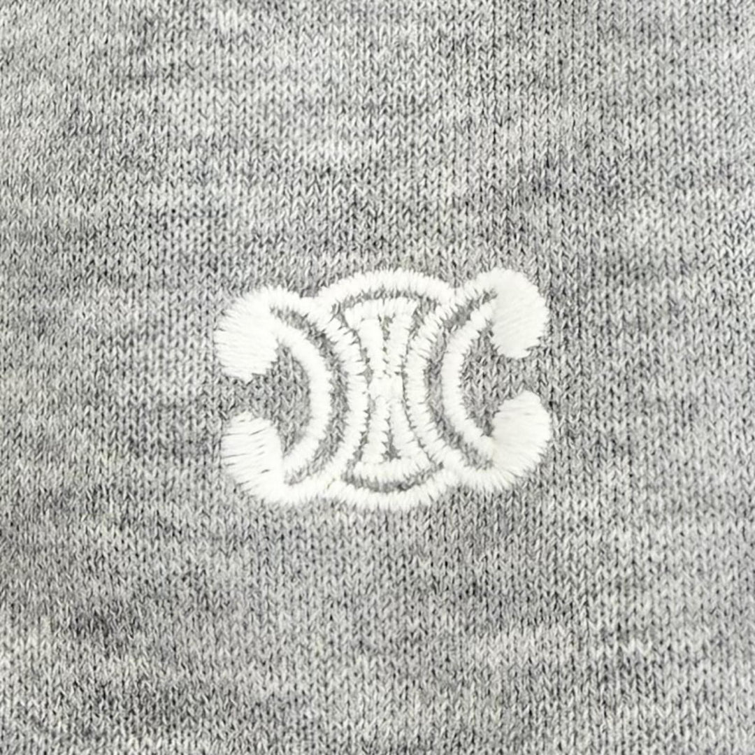 Pristine CELINE Shorts Triomphe embroidered sweatpants gray XS 2Z5284501