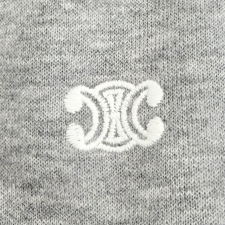 Pristine CELINE Shorts Triomphe embroidered sweatpants gray XS 2Z5284501