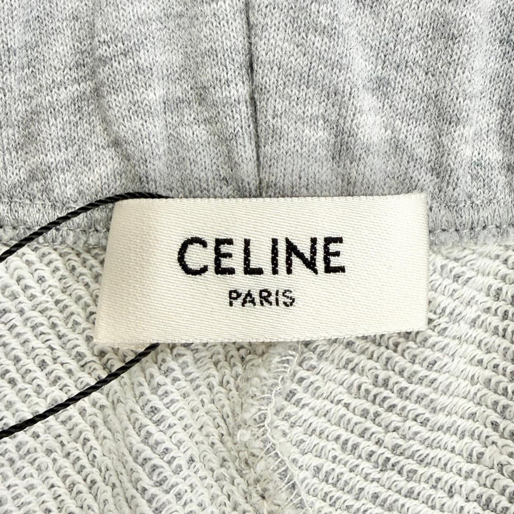 Pristine CELINE Shorts Triomphe embroidered sweatpants gray XS 2Z5284501