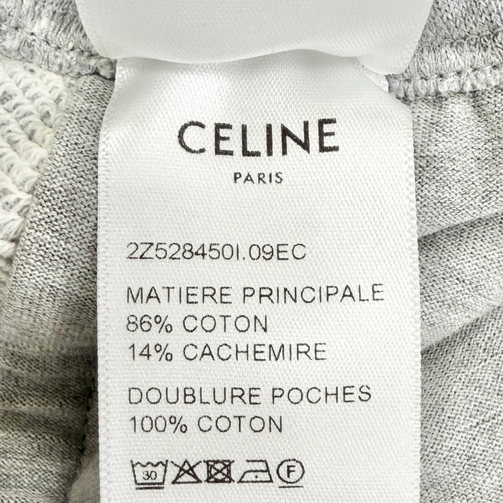 Pristine CELINE Shorts Triomphe embroidered sweatpants gray XS 2Z5284501