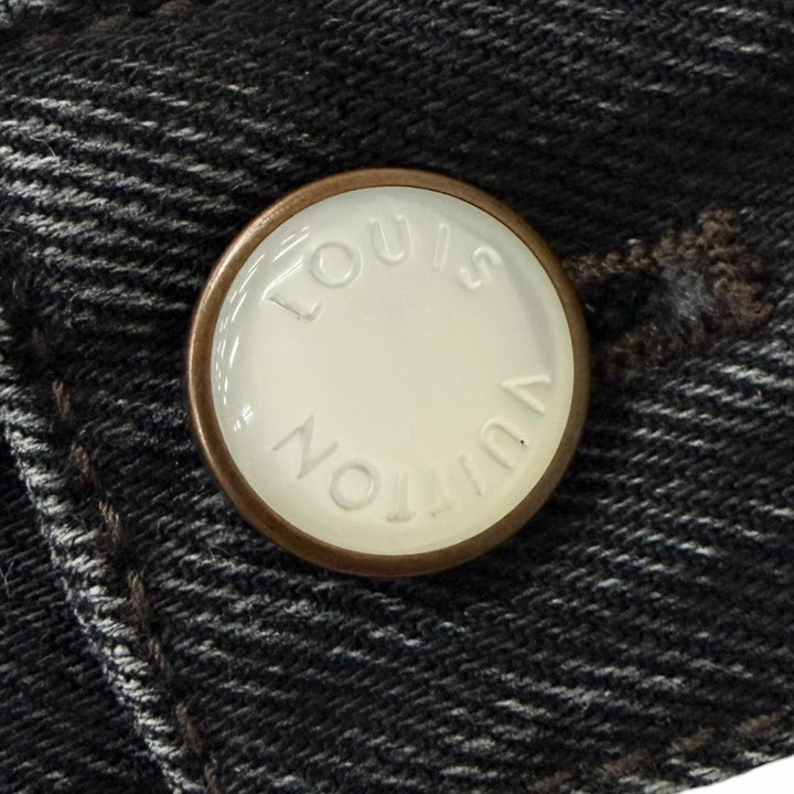 Excellent LOUIS VUITTON LV denim trucker jacket Staple Edition