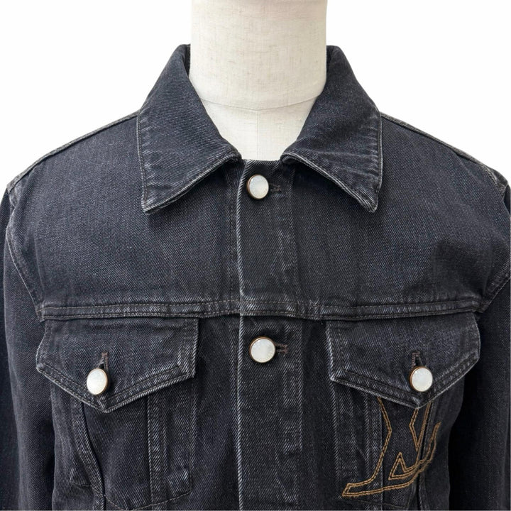 Excellent LOUIS VUITTON LV denim trucker jacket Staple Edition