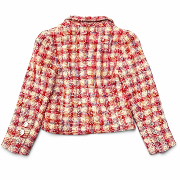Excellent CHANEL Jacket COCO Button Tweed Multi Nylon Women FR 36 96P P06384