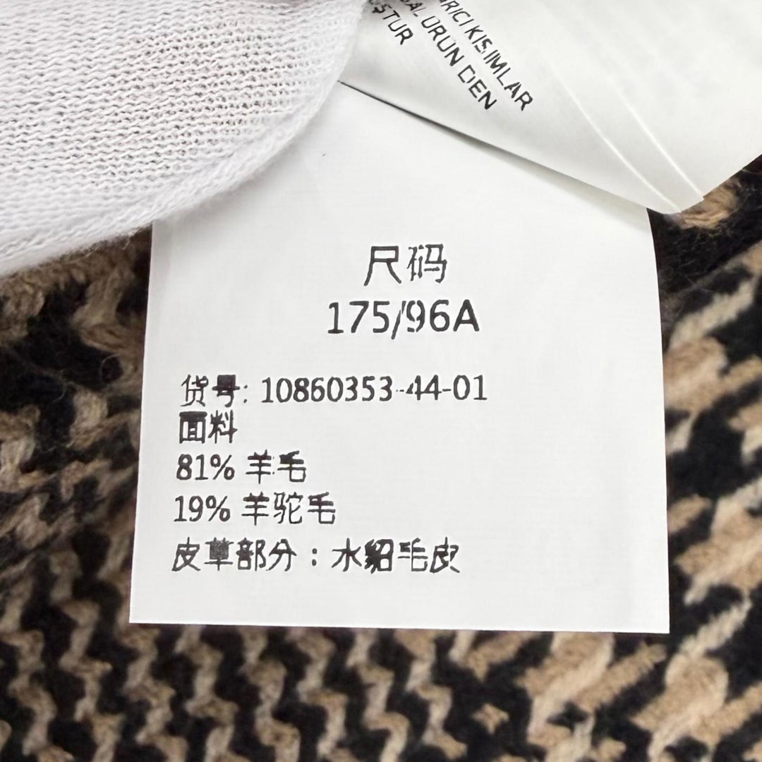 Great Max Mara coat Belted hooded beige Virgin wool Women IT 44 10860353