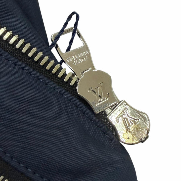 Pristine LOUIS VUITTON coat Monogram-lined LV print blouson Navy