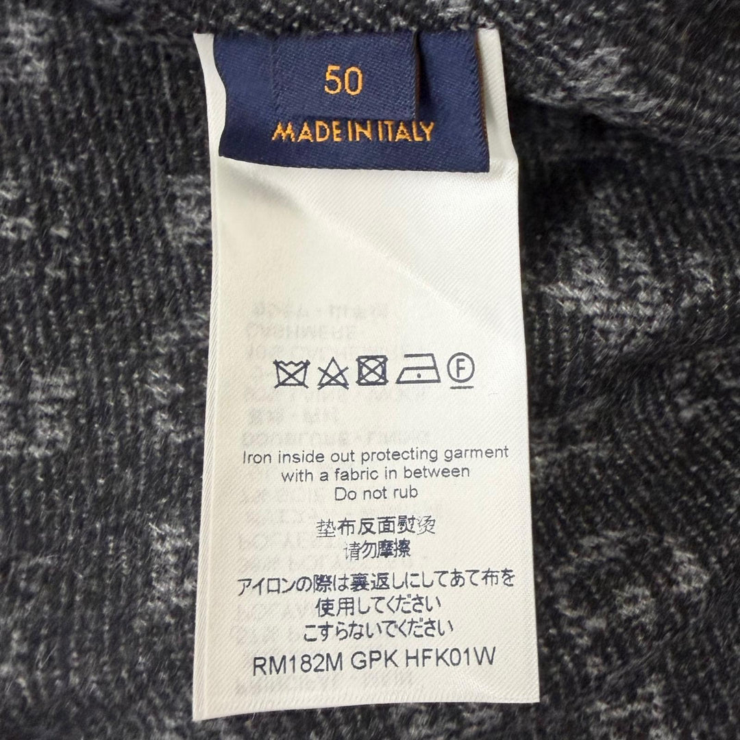 Pristine LOUIS VUITTON coat Monogram-lined LV print blouson Navy