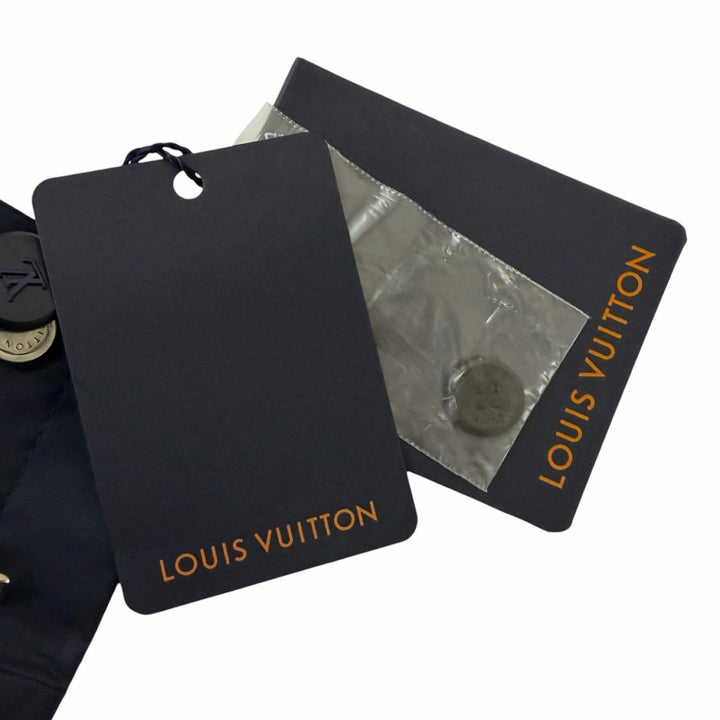 Pristine LOUIS VUITTON coat Monogram-lined LV print blouson Navy