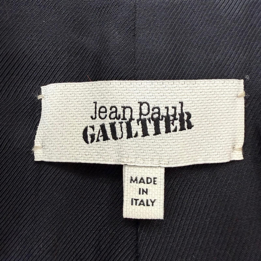 Great JEAN-PAUL GAULTIER Leather jacket Lace-up leather double black IT 38