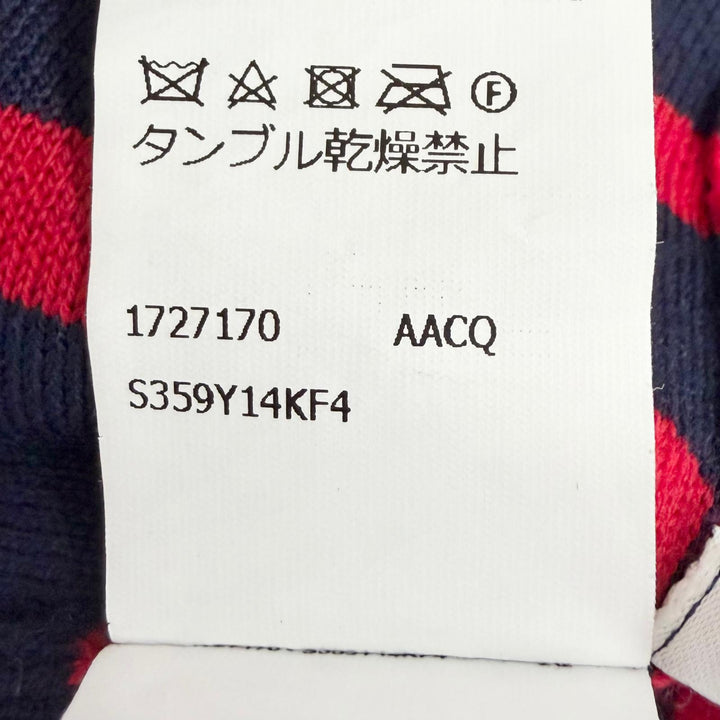 Great LOEWE knit Anagram Embossed Border Cropped Navy wool Women XS S359Y14KF4