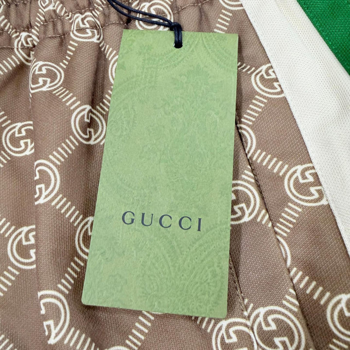 Pristine GUCCI Pants Interlocking G Web Line Jersey Easy Pants Brown XXL 671496