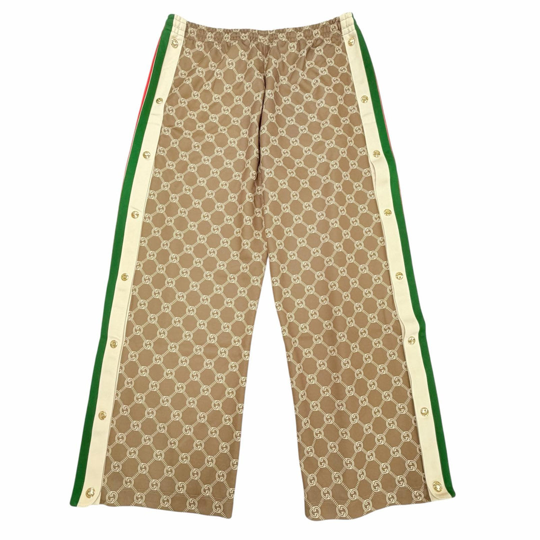 Pristine GUCCI Pants Interlocking G Web Line Jersey Easy Pants Brown XXL 671496