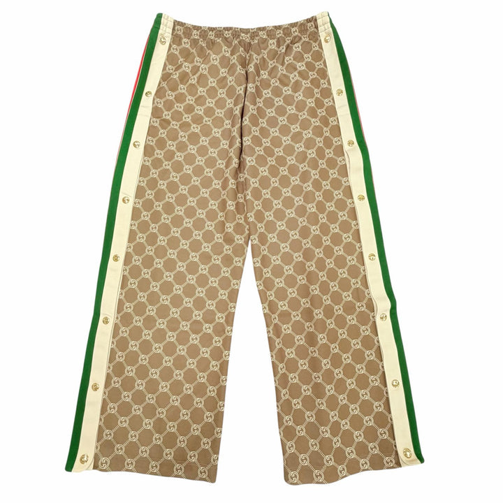 Pristine GUCCI Pants Interlocking G Web Line Jersey Easy Pants Brown XXL 671496