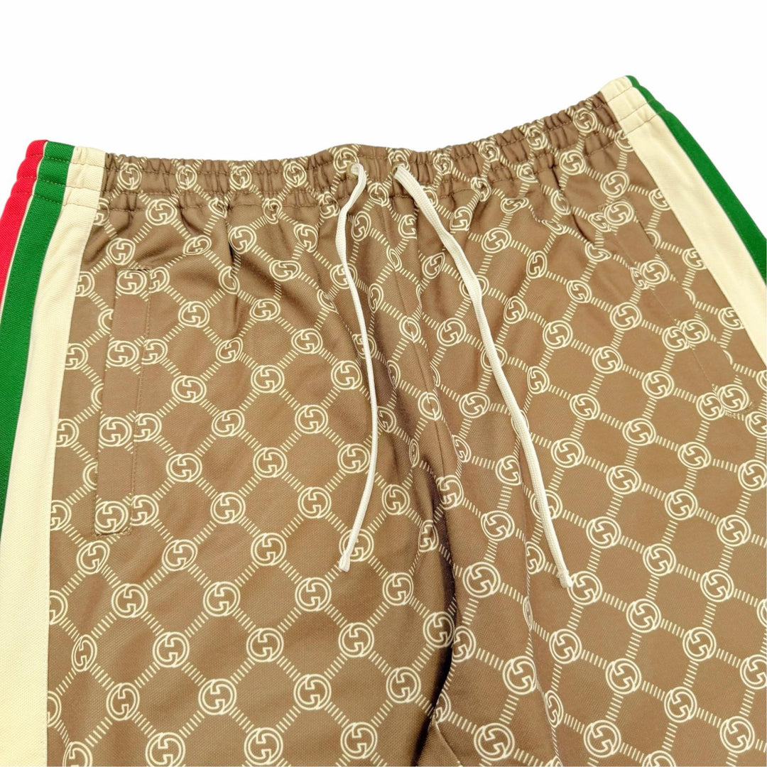 Pristine GUCCI Pants Interlocking G Web Line Jersey Easy Pants Brown XXL 671496