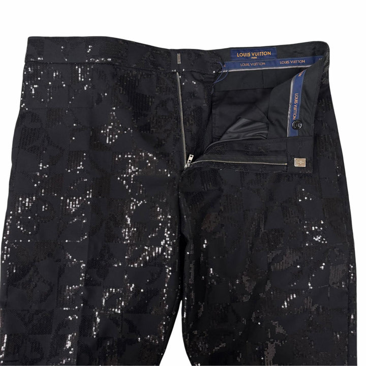 Pristine LOUIS VUITTON Pants Monogram sequin slacks trousers