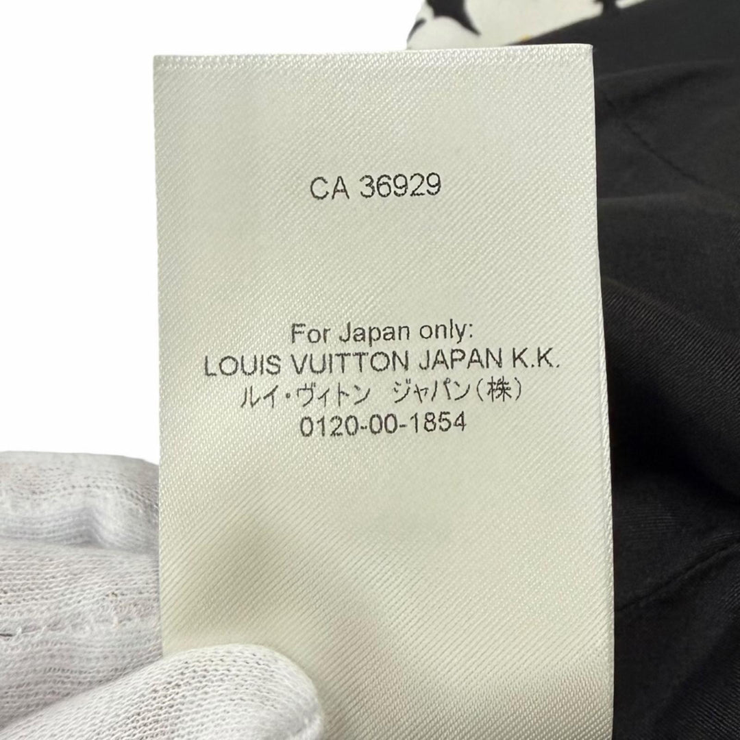 Pristine LOUIS VUITTON Pleated skirt Floral print with logo white silk IT 38