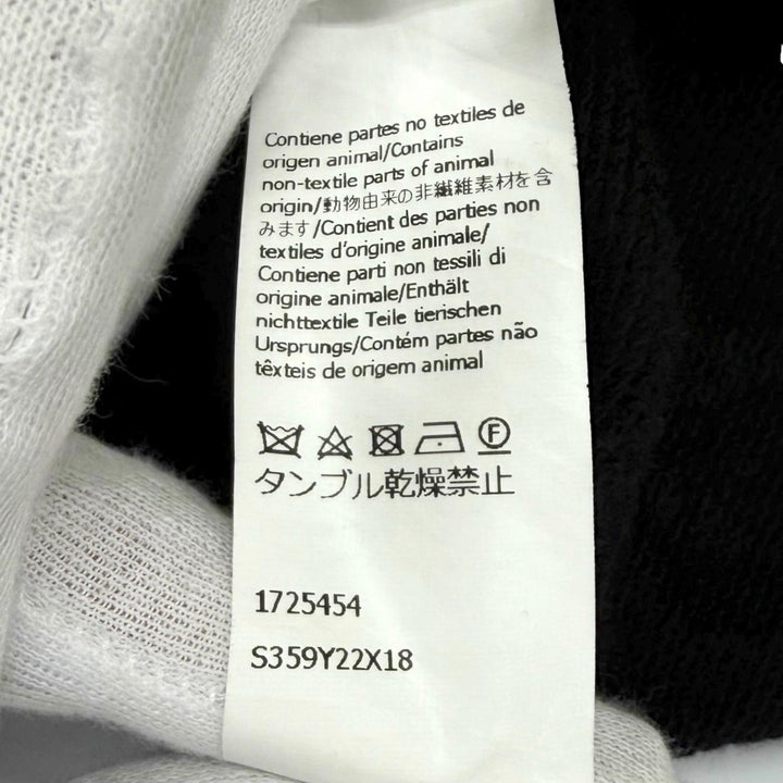 Great LOEWE hoodie Anagram Leather Logo Patch Cropped black cotton S S359Y22X18