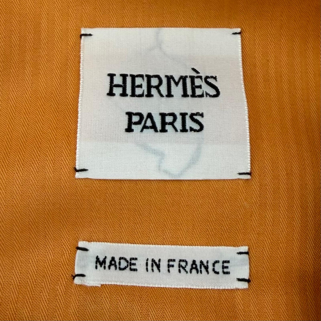 Pristine HERMES two-piece set Serie button Orange cotton Women 5H0251DG
