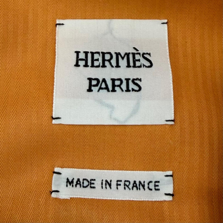 Pristine HERMES two-piece set Serie button Orange cotton Women 5H0251DG