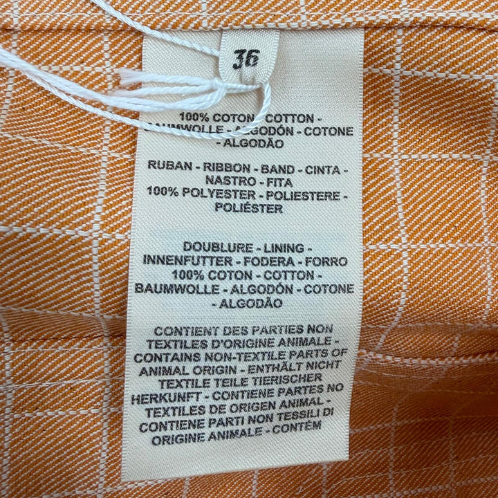 Pristine HERMES two-piece set Serie button Orange cotton Women 5H0251DG