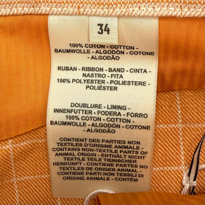 Pristine HERMES two-piece set Serie button Orange cotton Women 5H0251DG