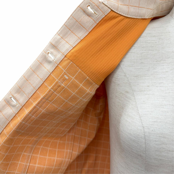 Pristine HERMES two-piece set Serie button Orange cotton Women 5H0251DG