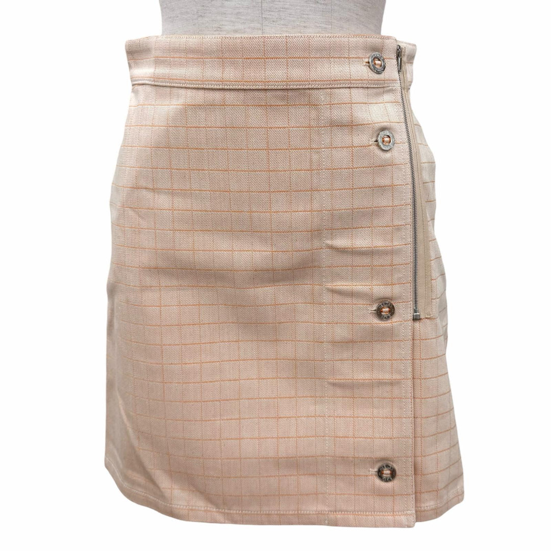 Pristine HERMES two-piece set Serie button Orange cotton Women 5H0251DG
