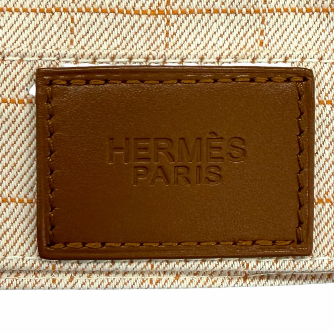 Pristine HERMES two-piece set Serie button Orange cotton Women 5H0251DG